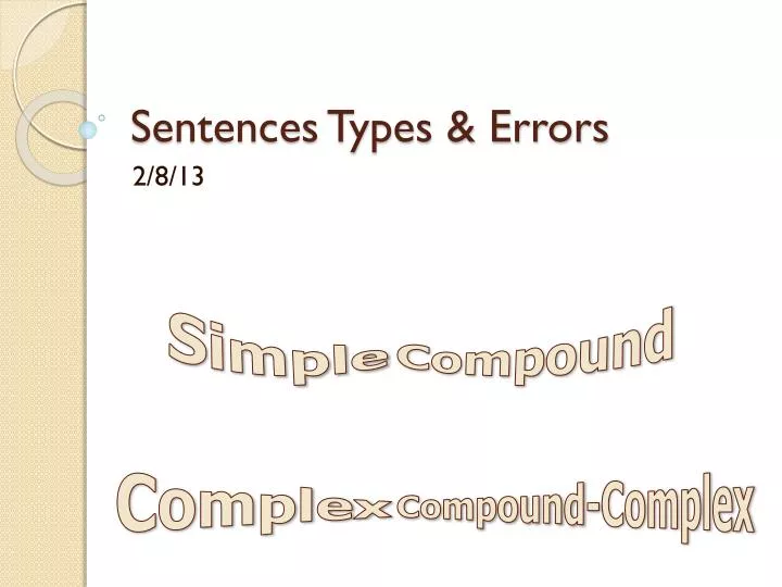 sentences types errors