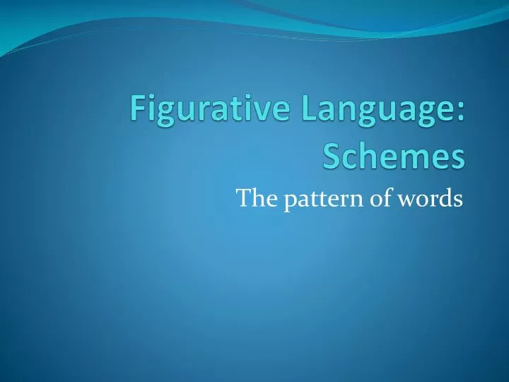 figurative language schemes
