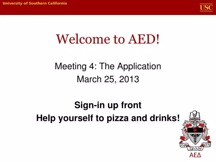 welcome to aed