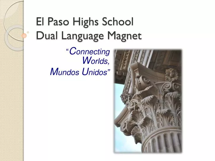 el paso highs school dual language magnet