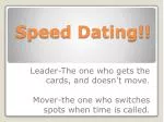 Speed Dating!!