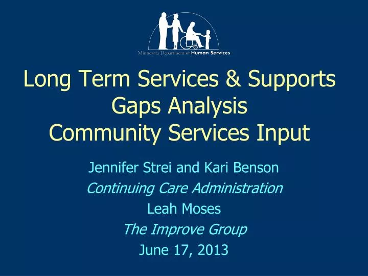 long term services supports gaps analysis community services input