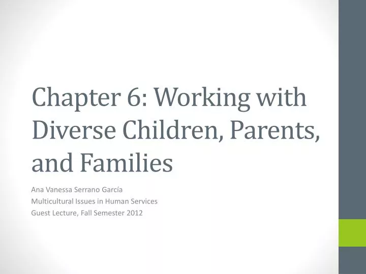 chapter 6 working with diverse children parents and families