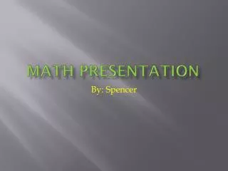 Math Presentation