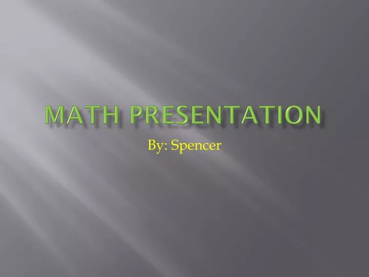 math presentation