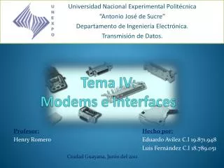 tema iv modems e interfaces