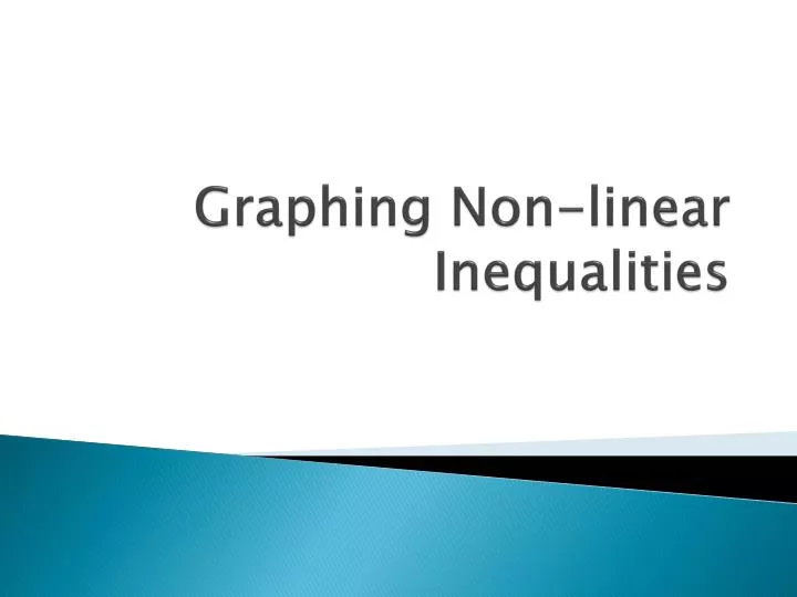 graphing non linear inequalities