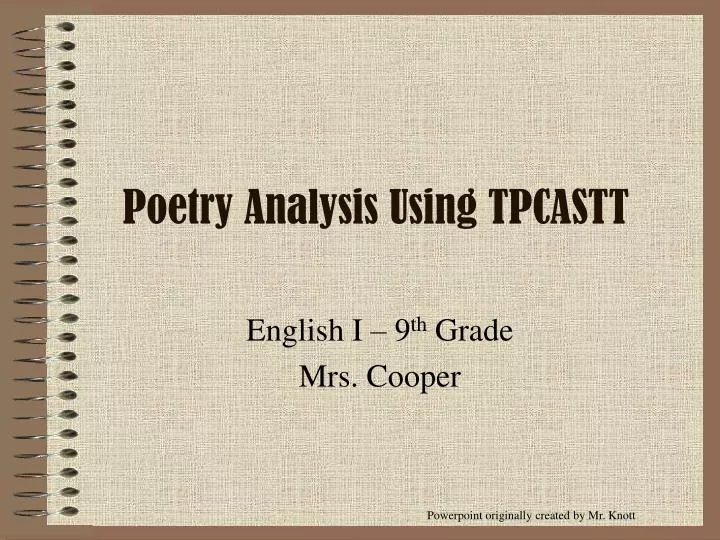 poetry analysis using tpcastt