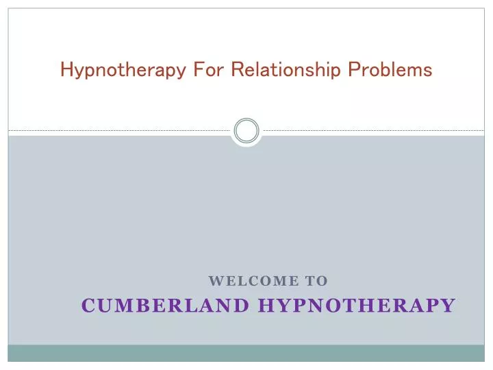 hypnotherapy for relationship problems