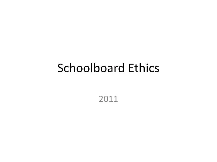 schoolboard ethics