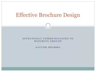 Effective Brochure Design