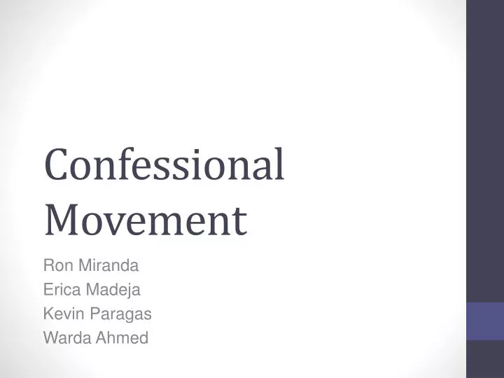 confessional movement