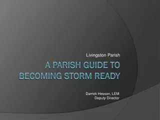 A Parish guide to becoming Storm Ready