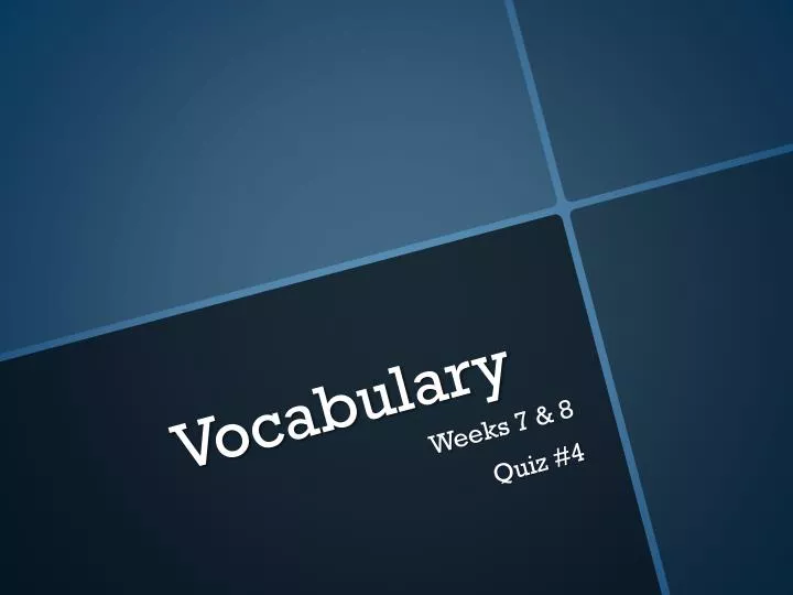 vocabulary