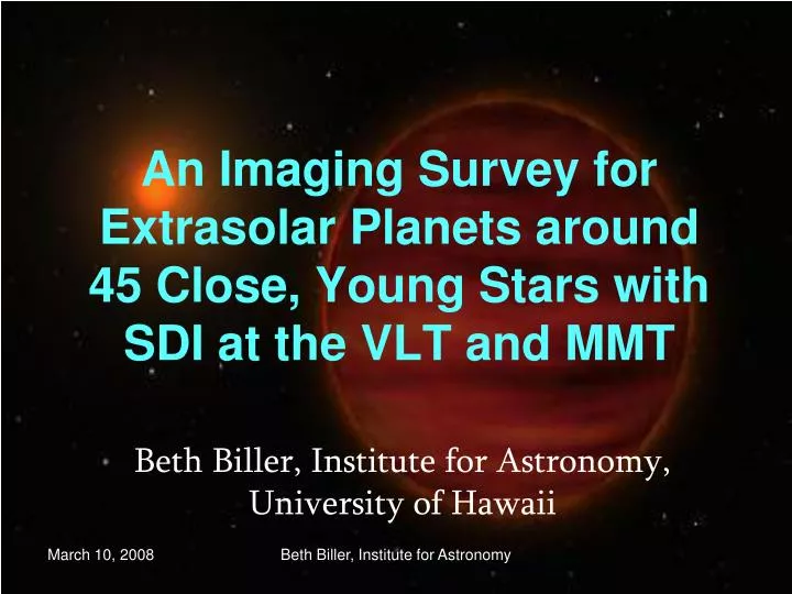 an imaging survey for extrasolar planets around 45 close young stars with sdi at the vlt and mmt