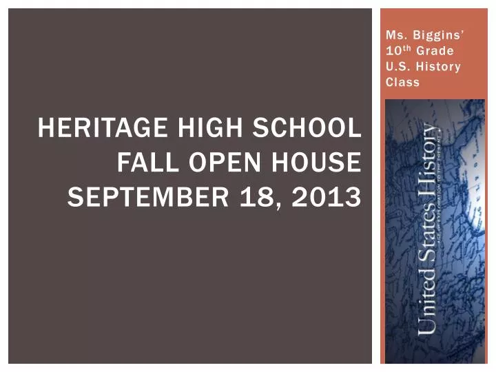 heritage high school fall open house september 18 2013