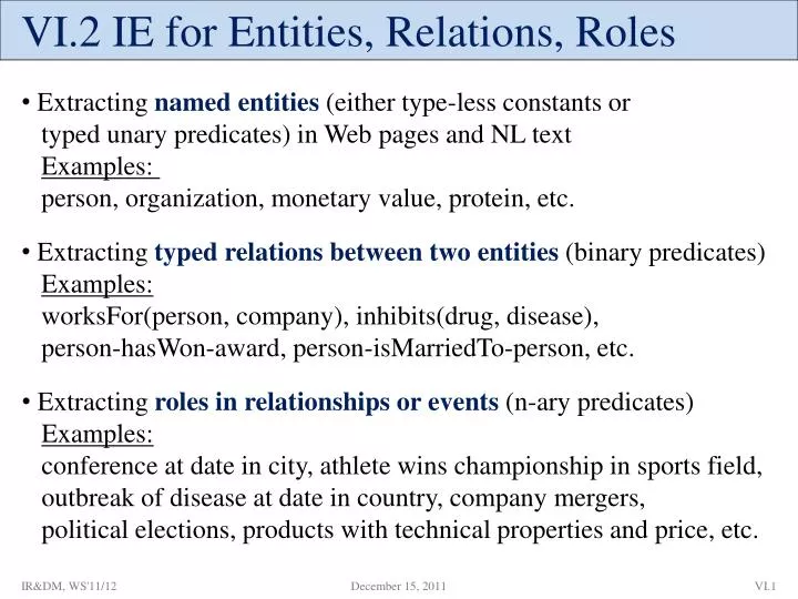 vi 2 ie for entities relations roles