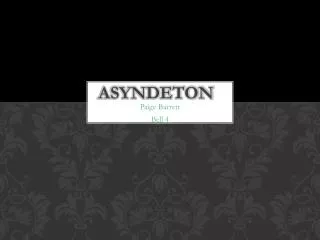 ASYNDETON