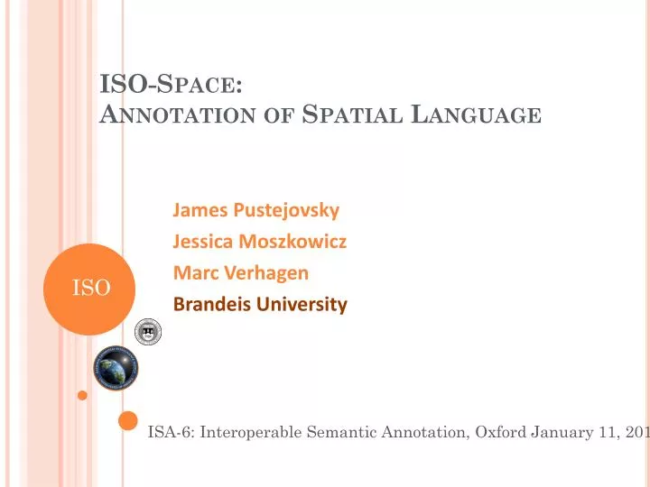 iso space annotation of spatial language