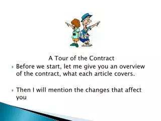 A Tour of the Contract