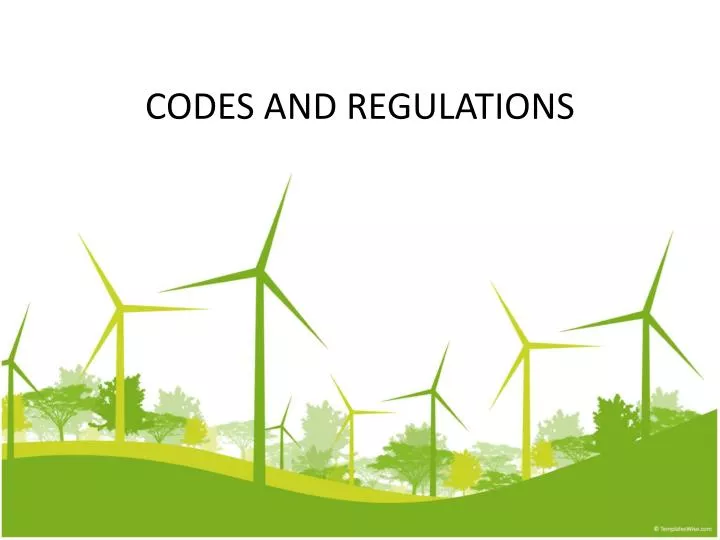 codes and regulations