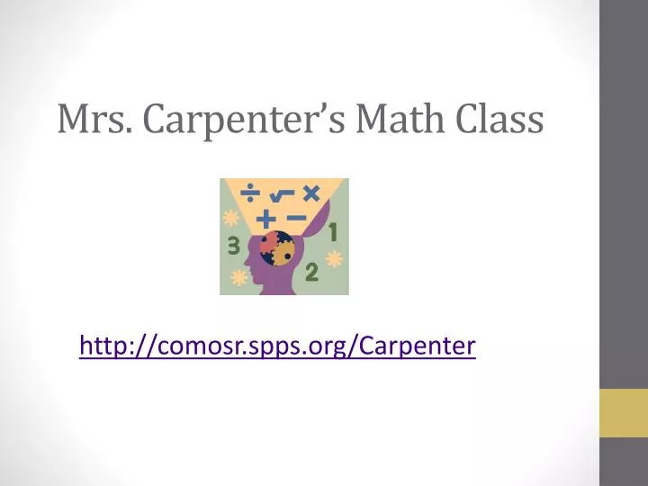 mrs carpenter s math class