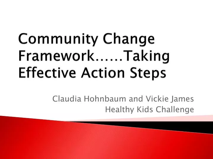 community change framework taking effective action steps