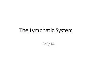 the lymphatic system