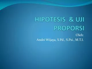 hipotesis uji proporsi