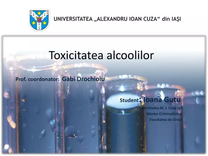 toxicitatea alcoolilor