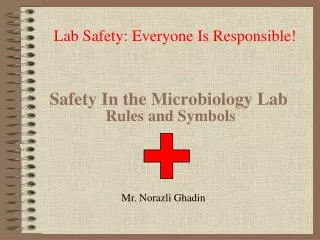 Safety In the Microbiology Lab