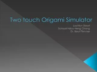 Two touch Origami Simulator