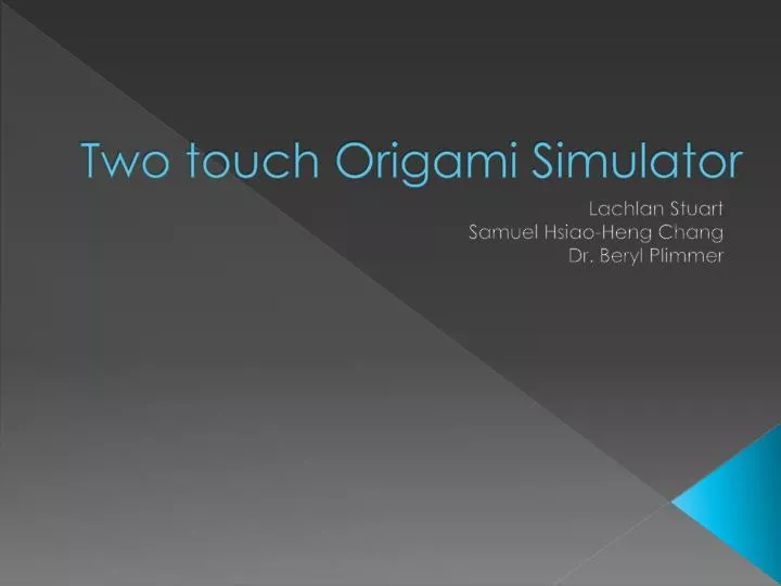 two touch origami simulator
