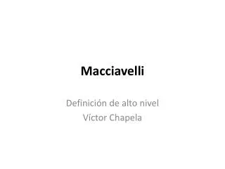 macciavelli
