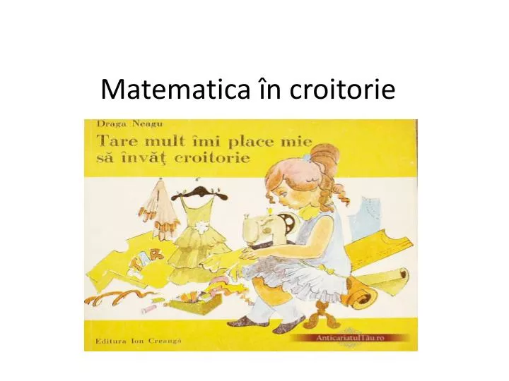 matematica n croitorie