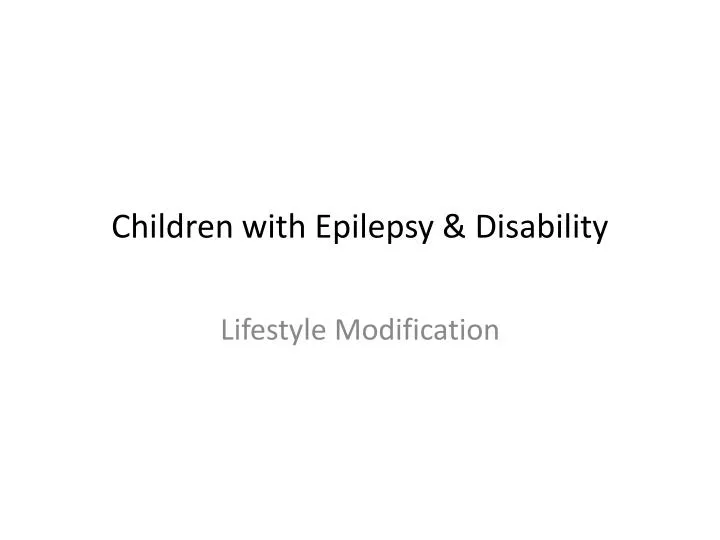 children with epilepsy disability