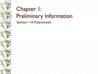 chapter 1 preliminary information