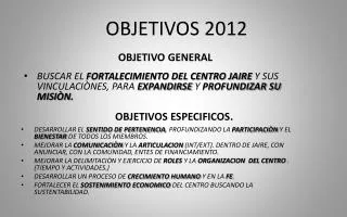 objetivos 2012