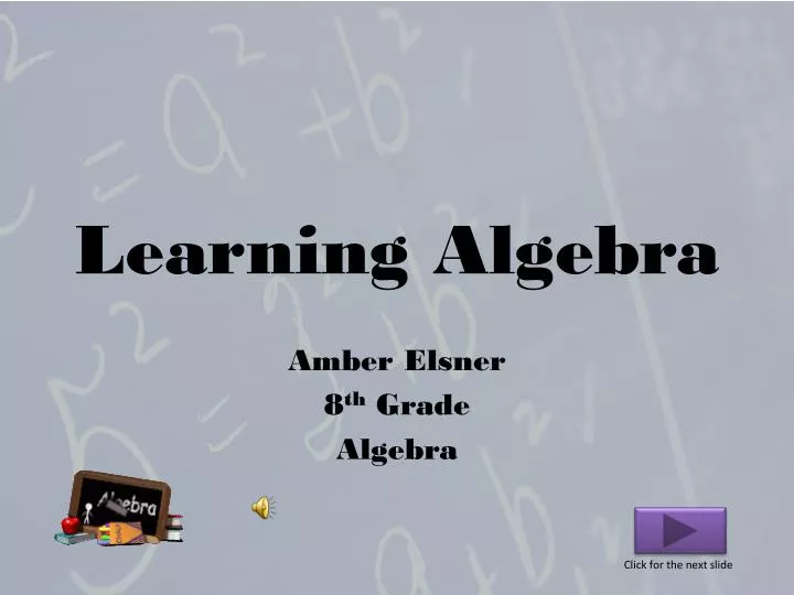 learning algebra