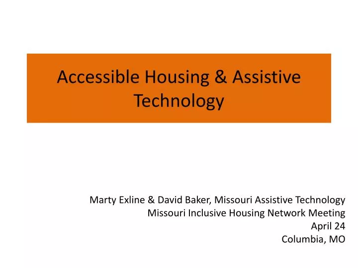accessible housing assistive technology