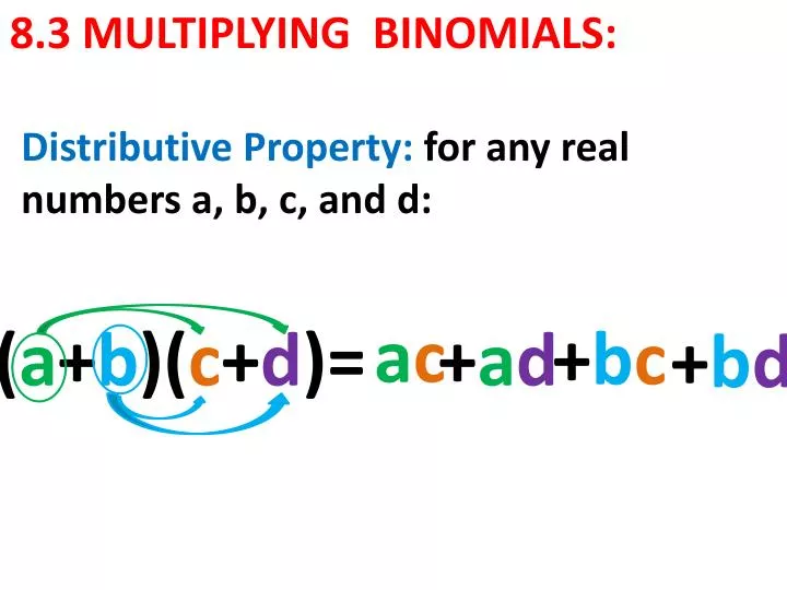 8 3 multiplying binomials