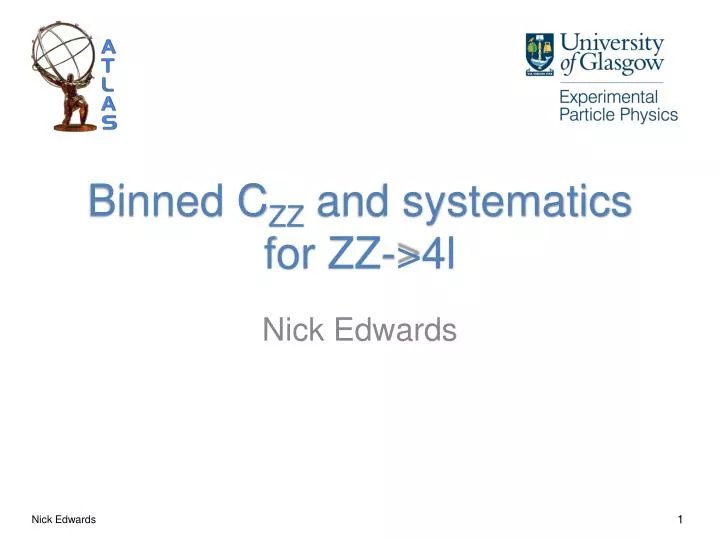 binned c zz and systematics for zz 4l