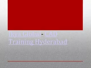 Auto CAD Training in Hyderabad with 100% placement assistanc