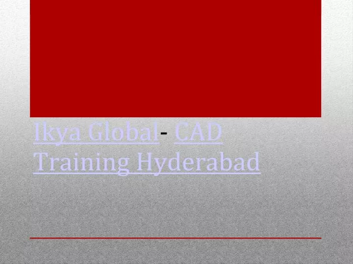 ikya global cad training hyderabad