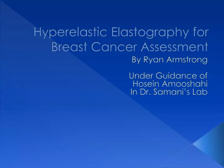 hyperelastic elastography for breast cancer assessment