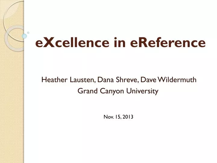 excellence in ereference