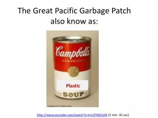 The Great Pacific Garbage Patch also know as: