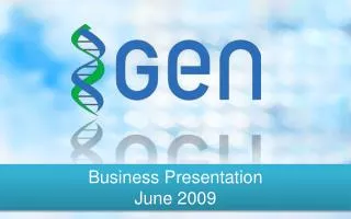 Business Presentation June 2009