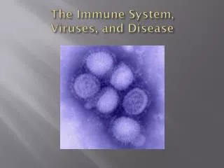The Immune System, Viruses, and Disease