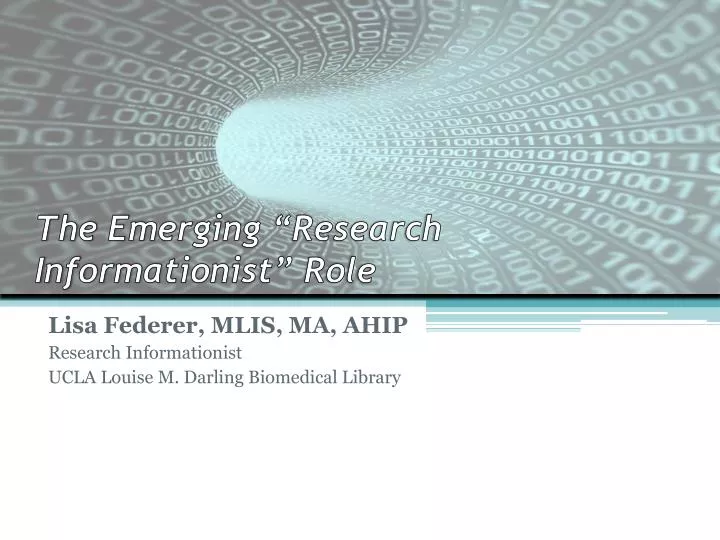 the emerging research informationist role